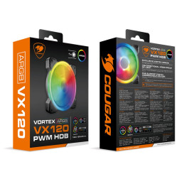 COUGAR ventilátor VORTEX VX 120 ARGB 120mm hydro dynamic bearings, lightning & power management