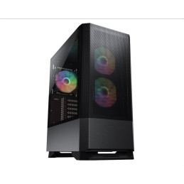 COUGAR PC skříň MX430 Mesh RGB Black Mid Tower Mesh Front Panel 3 x ARGB Fans 4mm TG Left Panel