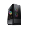 COUGAR PC skříň MX430 Mesh RGB Black Mid Tower Mesh Front Panel 3 x ARGB Fans 4mm TG Left Panel