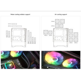 COUGAR PC skříň MX430 Mesh RGB Black Mid Tower Mesh Front Panel 3 x ARGB Fans 4mm TG Left Panel