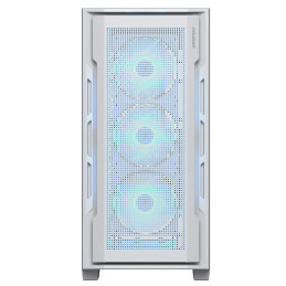 COUGAR PC skříň UNIFACE RGB White Mid Tower Mesh Front Panel 4 x 120mm ARGB Fans TG Left Panel