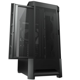 COUGAR PC skříň AIRFACE Black Mid Tower Mesh Front Panel 1 x 120mm Fan TG Left Panel Black