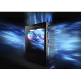 COUGAR PC skříň AIRFACE Black Mid Tower Mesh Front Panel 1 x 120mm Fan TG Left Panel Black