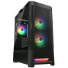 COUGAR PC skříň AIRFACE RGB Black Mid Tower Mesh Front Panel 2 x 140mm ARGB Fans 1x 120mm ARGB Fan TG Left Panel
