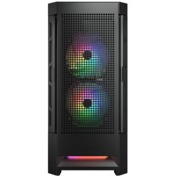 COUGAR PC skříň AIRFACE RGB Black Mid Tower Mesh Front Panel 2 x 140mm ARGB Fans 1x 120mm ARGB Fan TG Left Panel