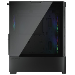 COUGAR PC skříň AIRFACE RGB Black Mid Tower Mesh Front Panel 2 x 140mm ARGB Fans 1x 120mm ARGB Fan TG Left Panel