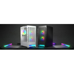 COUGAR PC skříň AIRFACE RGB Black Mid Tower Mesh Front Panel 2 x 140mm ARGB Fans 1x 120mm ARGB Fan TG Left Panel