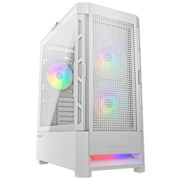 COUGAR PC skříň AIRFACE RGB White Mid Tower Mesh Front Panel 2 x 140mm ARGB Fans 1x 120mm ARGB Fan TG Left Panel
