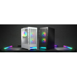 COUGAR PC skříň AIRFACE RGB White Mid Tower Mesh Front Panel 2 x 140mm ARGB Fans 1x 120mm ARGB Fan TG Left Panel