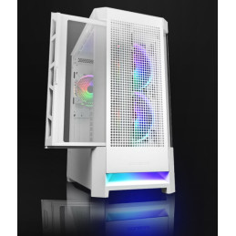 COUGAR PC skříň AIRFACE RGB White Mid Tower Mesh Front Panel 2 x 140mm ARGB Fans 1x 120mm ARGB Fan TG Left Panel