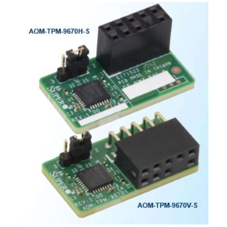SUPERMICRO SPI capable TPM 2.0 with Infineon 9670 controller with vertical form factor (10pin), Provisioned for Server