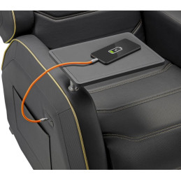 COUGAR herní křeslo RANGER PRO ROYAL - černá/zlatá, USB-C, otočný stolek, boční kapsa