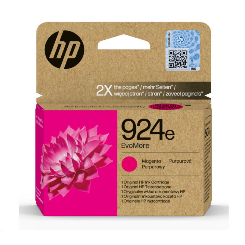 HP Ink Cartridge č.924e EvoMore Magenta