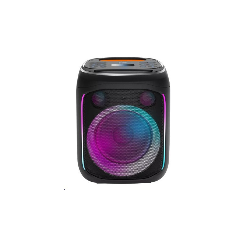 CANYON přenosný párty reproduktor OnFun 5, 40W, RGB, BT5, USB-A, microSD, AUX, 6,3mm jack, režim TWS, černý