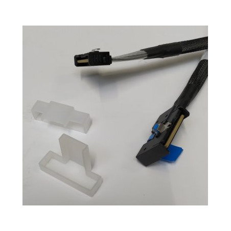 SUPERMICRO MCIO×8 rovný - MCIO×8 zalomený, 70cm, kabel (NVMe5)