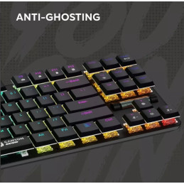 CANYON Herní klávesnice Cometstrike TLK GK-50, mechanická, drátová, multimediální, podsvícená, 87 kláves, CS layout