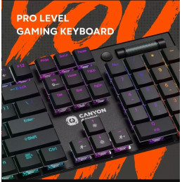 CANYON Herní klávesnice Cometstrike TLK GK-55, mechanická, drátová, multimediální, podsvícená, 105 kláves, CS layout