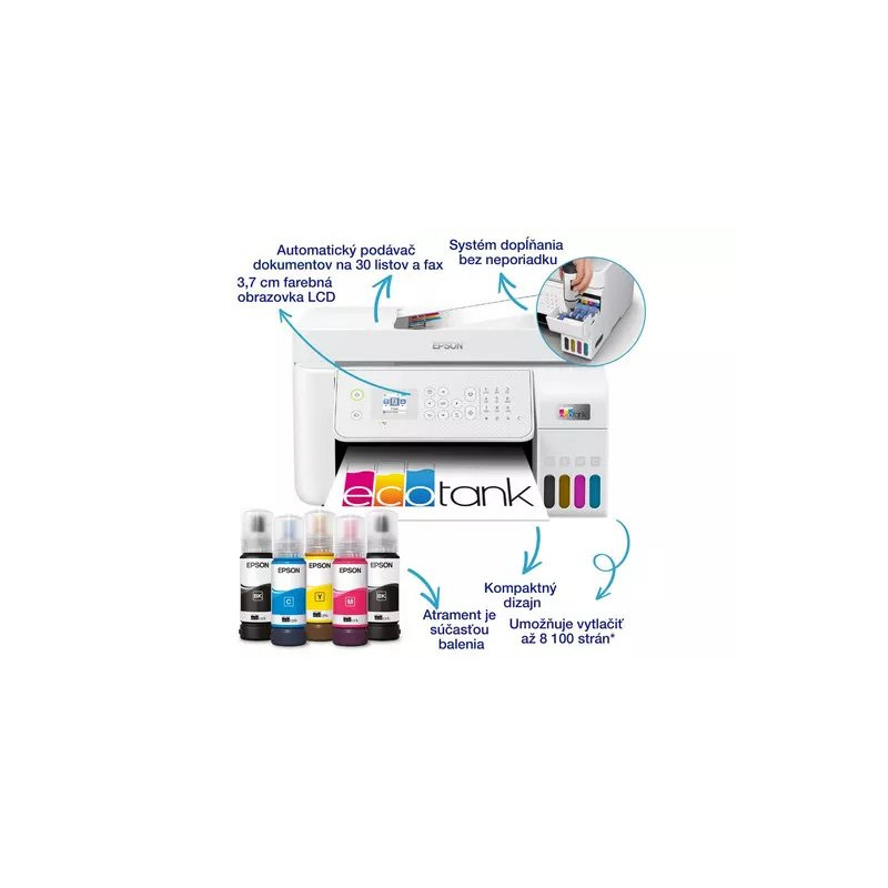 Epson EcoTank L5316 A4, color MFP, Fax, ADF, USB, LAN, WiFi