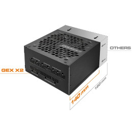 COUGAR PC zdroj GEX X2 1000W 80+ Gold, Fully modular (PCI-e 5.0 GPU 12+4 Pin)