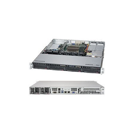 SUPERMICRO 1U chassis 4x 3,5" HS SAS/SATA (12G), 2x400W (Platinum)