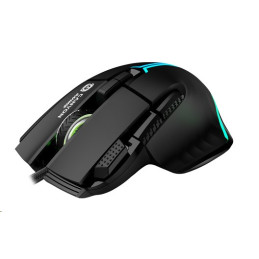 CANYON Herní drátová myš Fortnax GM-636, optická, RGB, až 20 000 DPI, 9tl. programovatelných, černá