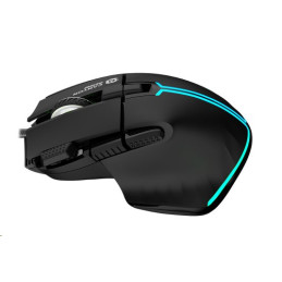 CANYON Herní drátová myš Fortnax GM-636, optická, RGB, až 20 000 DPI, 9tl. programovatelných, černá