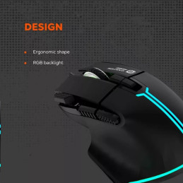 CANYON Herní drátová myš Fortnax GM-636, optická, RGB, až 20 000 DPI, 9tl. programovatelných, černá