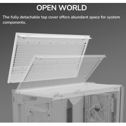 COUGAR PC skříň MX600 White Full Tower Mesh Front Panel 3 x 140mm + 1 x 120mm Fans TG Left Panel