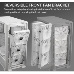 COUGAR PC skříň MX600 White Full Tower Mesh Front Panel 3 x 140mm + 1 x 120mm Fans TG Left Panel