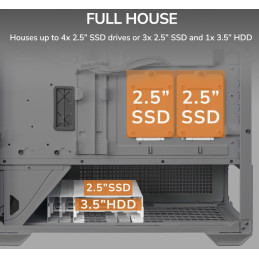 COUGAR PC skříň MX600 White Full Tower Mesh Front Panel 3 x 140mm + 1 x 120mm Fans TG Left Panel