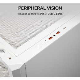 COUGAR PC skříň MX600 White Full Tower Mesh Front Panel 3 x 140mm + 1 x 120mm Fans TG Left Panel