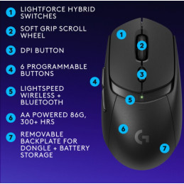 Logitech G309 LIGHTSPEED Gaming Mouse - BLACK - EER2