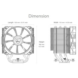 COUGAR chlazení FORZA 85 essential CPU Air Cooling 85x135x160mm HDB