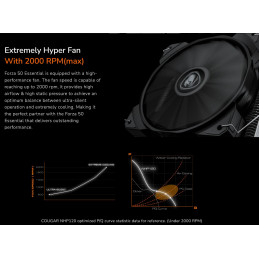 COUGAR chlazení FORZA 50 essential CPU Air Cooling 50x135x155mm HDB