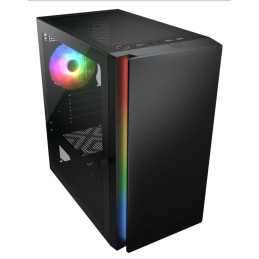 COUGAR PC skříň Purity RGB Black Mini Tower TG Front Panel ARGB strip / 1 x ARGB Fan / 3mm TG Left Panel