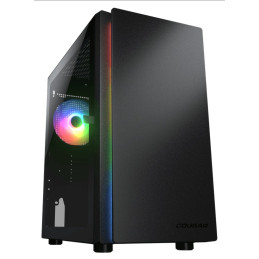 COUGAR PC skříň Purity RGB Black Mini Tower TG Front Panel ARGB strip / 1 x ARGB Fan / 3mm TG Left Panel