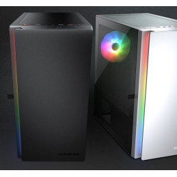COUGAR PC skříň Purity RGB Black Mini Tower TG Front Panel ARGB strip / 1 x ARGB Fan / 3mm TG Left Panel