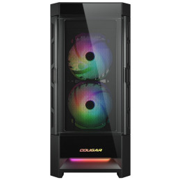 COUGAR PC skříň DUOFACE Black Mid Tower Airflow Front Panel TG Left Panel 2 x ARGB 140mm & 1x 120mm Fans