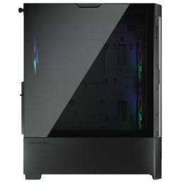 COUGAR PC skříň DUOFACE Black Mid Tower Airflow Front Panel TG Left Panel 2 x ARGB 140mm & 1x 120mm Fans