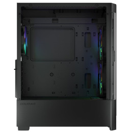 COUGAR PC skříň DUOFACE Black Mid Tower Airflow Front Panel TG Left Panel 2 x ARGB 140mm & 1x 120mm Fans