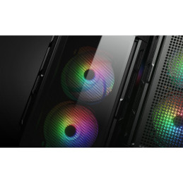 COUGAR PC skříň DUOFACE Black Mid Tower Airflow Front Panel TG Left Panel 2 x ARGB 140mm & 1x 120mm Fans