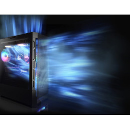 COUGAR PC skříň DUOFACE Black Mid Tower Airflow Front Panel TG Left Panel 2 x ARGB 140mm & 1x 120mm Fans