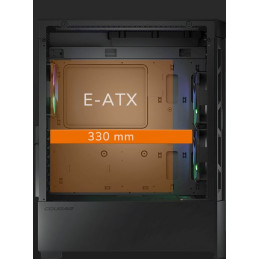 COUGAR PC skříň DUOFACE Black Mid Tower Airflow Front Panel TG Left Panel 2 x ARGB 140mm & 1x 120mm Fans