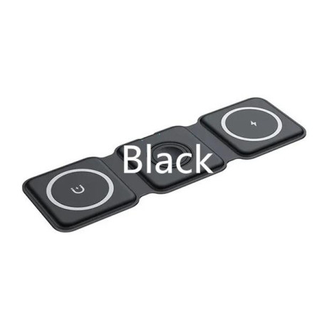 1stCOOL Qi bezdrôtová prenosná nabíjačka 3v1, MagSafe, čierna, USB-C
