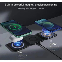1stCOOL Qi bezdrôtová prenosná nabíjačka 3v1, MagSafe, biela, USB-C