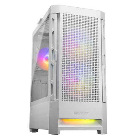 COUGAR PC skříň DUOFACE White Mid Tower Airflow Front Panel TG Left Panel 2 x ARGB 140mm & 1x 120mm Fans