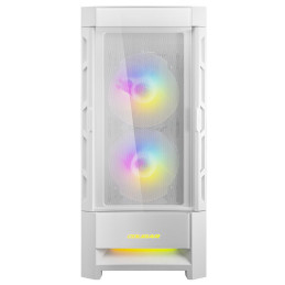 COUGAR PC skříň DUOFACE White Mid Tower Airflow Front Panel TG Left Panel 2 x ARGB 140mm & 1x 120mm Fans