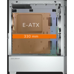 COUGAR PC skříň DUOFACE White Mid Tower Airflow Front Panel TG Left Panel 2 x ARGB 140mm & 1x 120mm Fans