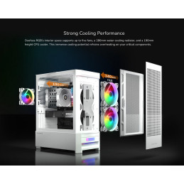 COUGAR PC skříň DUOFACE White Mid Tower Airflow Front Panel TG Left Panel 2 x ARGB 140mm & 1x 120mm Fans