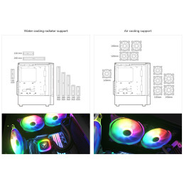 COUGAR PC skříň MX360 Mid Tower Tempered glass cover 120mm fan